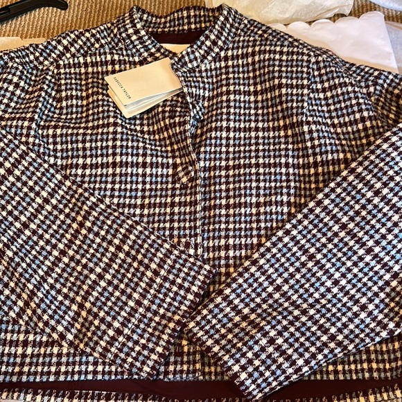 NWT REBECCA TAYLOR techy houndstooth wool blend jacket size L msrp $525 - Picture 15 of 15